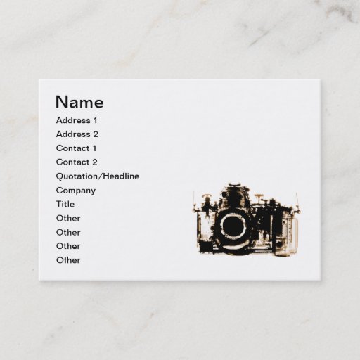 Customizable X-RAY VISION CAMERA - SEPIA BUSINESS CARD