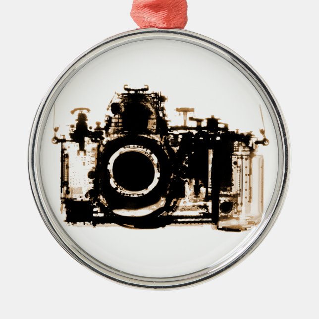X-RAY VISION CAMERA - SEPIA METAL ORNAMENT (Front)