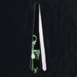 X-Ray Vision Green Single Skeleton Neck Tie<br><div class="desc">High Quality, highly collectible and easy to customize x-ray style skeleton design. A modern and spooky Halloween & Gothic style design. This X-Ray Single Spooky Skeleton design from Galleria Voxeed's X-ray Vision Skeleton Collection makes a totally cool, freakin' sweet gift for anyone on Halloween, or as a birthday, Christmas or...</div>