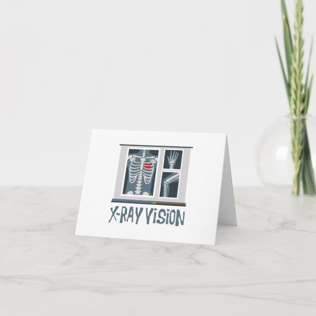 X-Ray Vision Letterpress Thank You Card (Front)