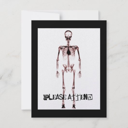 X-Ray Vision Single Skeleton White Red (Front)