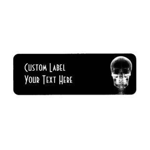 X-RAY VISION SKELETON SKULL - B&W LABEL