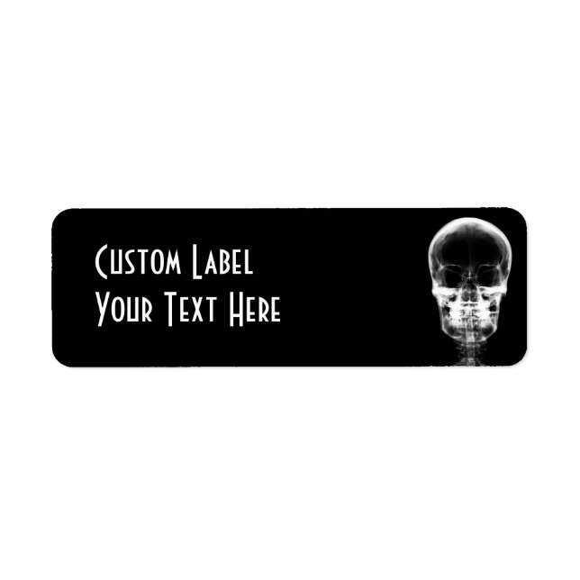 X-RAY VISION SKELETON SKULL - B&W LABEL (Front)