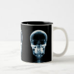 X-ray Vision Skeleton Skull - Blue Two-tone Coffee Mug at Zazzle