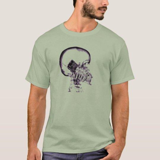 X-RAY VISION SKELETON SKULL ON PHONE - PURPLE T-Shirt