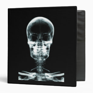 X-RAY VISION SKELETON SKULL - ORIGINAL 3 RING BINDER