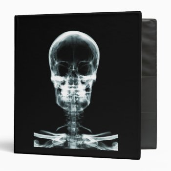 X-ray Vision Skeleton Skull - Original 3 Ring Binder by VoXeeD at Zazzle