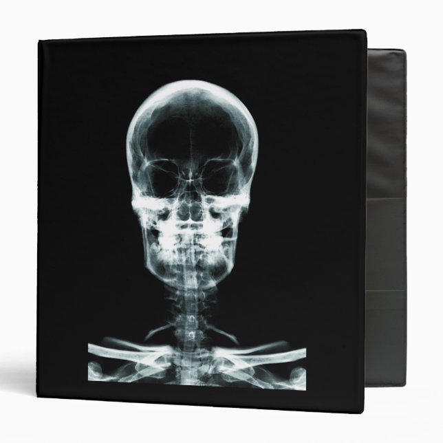 X-RAY VISION SKELETON SKULL - ORIGINAL 3 RING BINDER (Front/Inside)