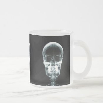 X-ray Vision Skeleton Skull - Original Frosted Glass Coffee Mug by VoXeeD at Zazzle