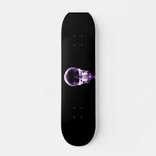 X_RAY VISION SKELETON SKULL _ PURPLE SKATEBOARD DECK