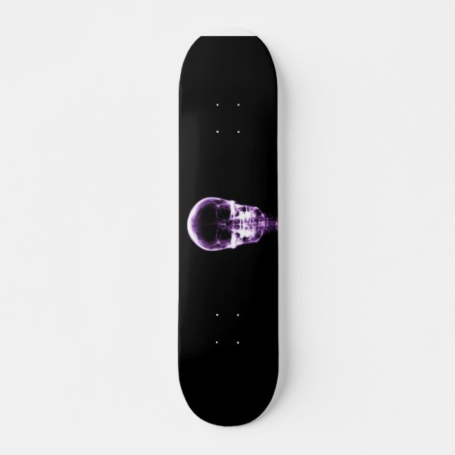 X-RAY VISION SKELETON SKULL - PURPLE SKATEBOARD DECK (Front)