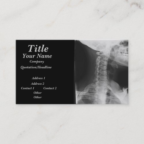 X-rayed 2 business cards
