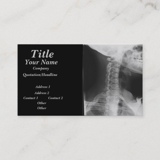 Customizable X-rayed 2 business cards