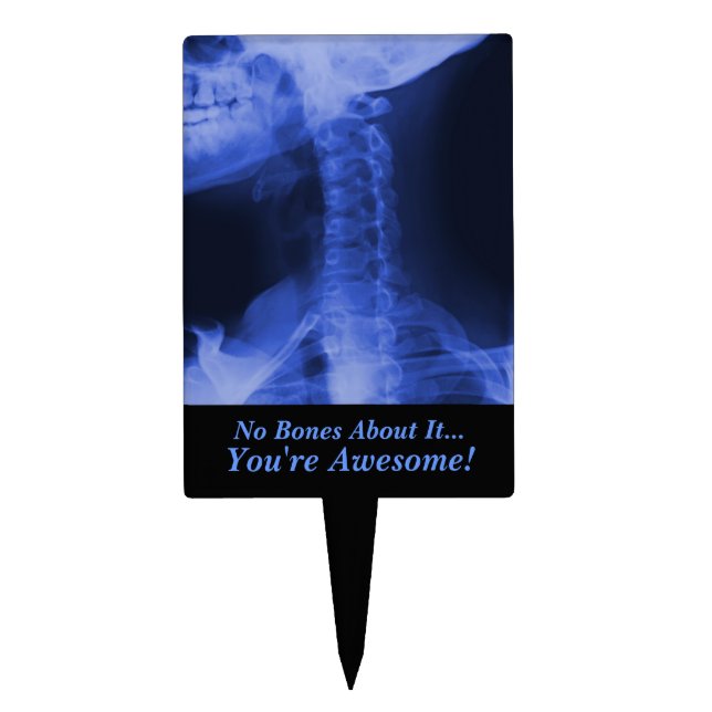 X-rayed 2 - Electromagnetic Blue Cake Topper (Front)