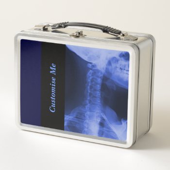 X-rayed 2 - Electromagnetic Blue Metal Lunch Box by HandDrawnReMastered at Zazzle
