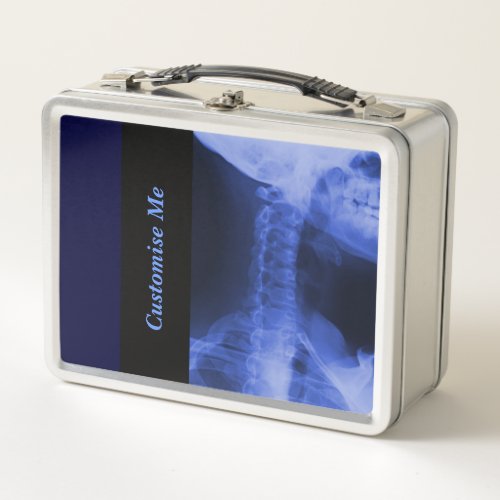 X_rayed 2 _ Electromagnetic Blue Metal Lunch Box