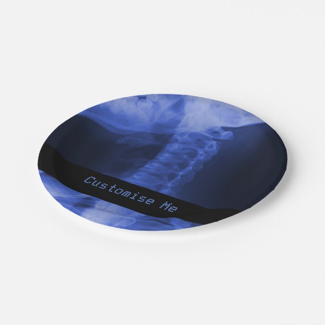 X-Rayed 2 Electromagnetic Blue Paper Plates (Angled)