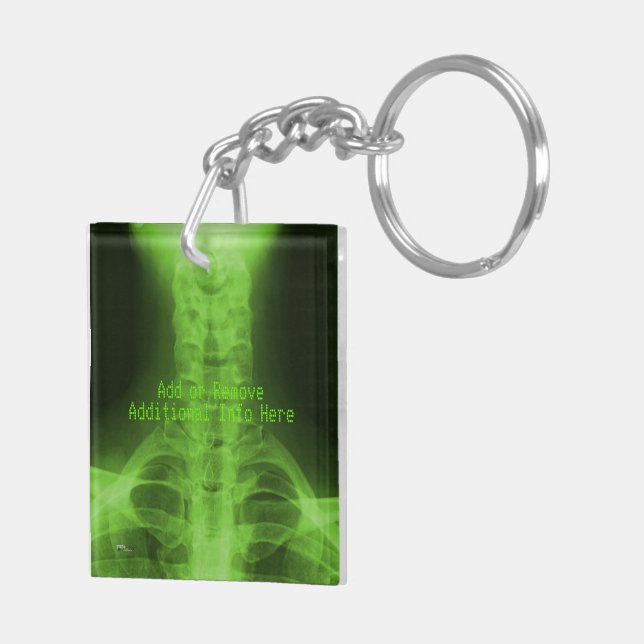 X-rayed 3 - Radioactive Green Keychain (Back Right)