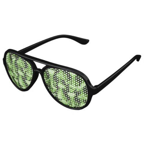 X_Rayed Radioactive Green Aviator Sunglasses