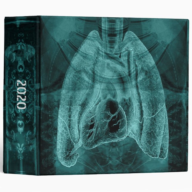 X-Rays Lungs Personal Pandemic Study 3 Ring Binder (Front/Spine)