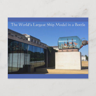 X: The World’s Largest Ship Model in a Bottle? Postcard