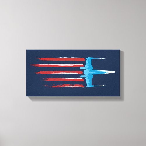 X_Wing Flying Stripes Canvas Print
