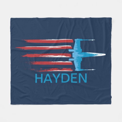 X_Wing Flying Stripes Fleece Blanket