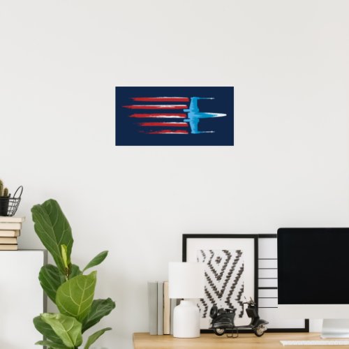 X_Wing Flying Stripes Poster