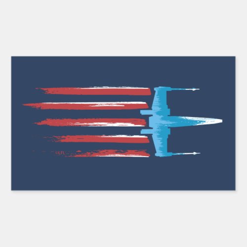 X_Wing Flying Stripes Rectangular Sticker