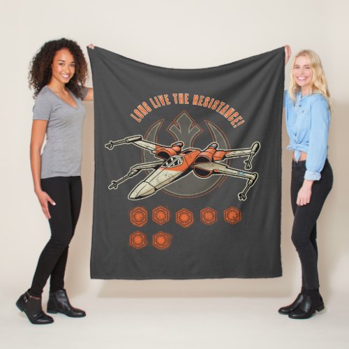 X_Wing Starfighter Battle Tally Graphic Fleece Blanket