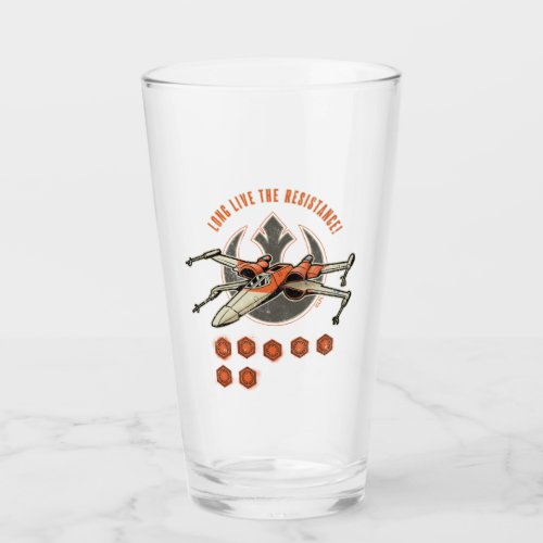 X_Wing Starfighter Battle Tally Graphic Glass