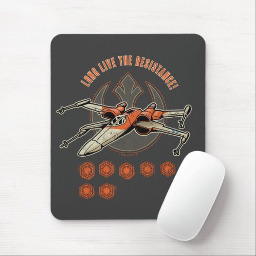 X_Wing Starfighter Battle Tally Graphic Mouse Pad
