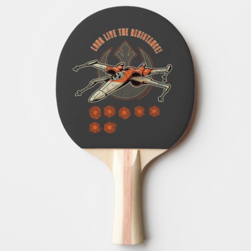 X_Wing Starfighter Battle Tally Graphic Ping Pong Paddle