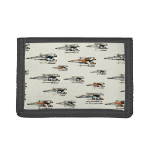 X-Wing Starfighter Pattern Trifold Wallet