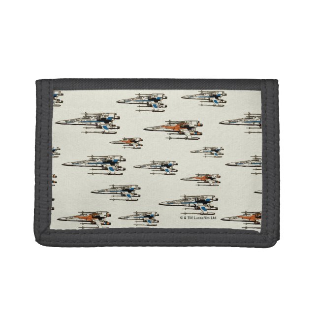 X-Wing Starfighter Pattern Trifold Wallet (Front)