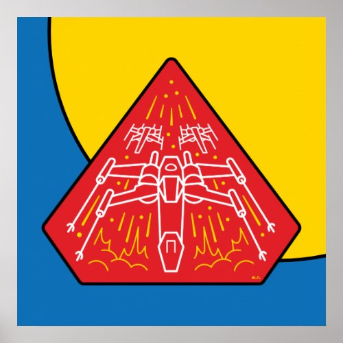 X_Wing Starfighters Badge Poster