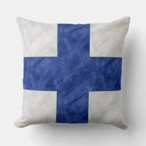 X X-Ray Watercolor #Nautical Signal Maritime Flag Throw Pillow