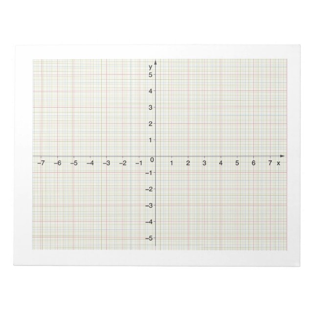 X Y Coordinates System Algebra Algebraic Math Notepad (Front)