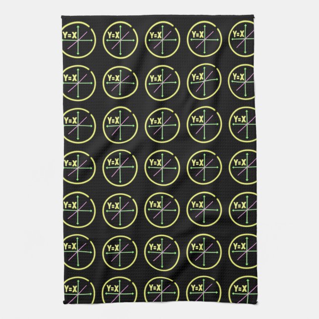 X=Y Liner equation Math Geek Kitchen Towel (Vertical)
