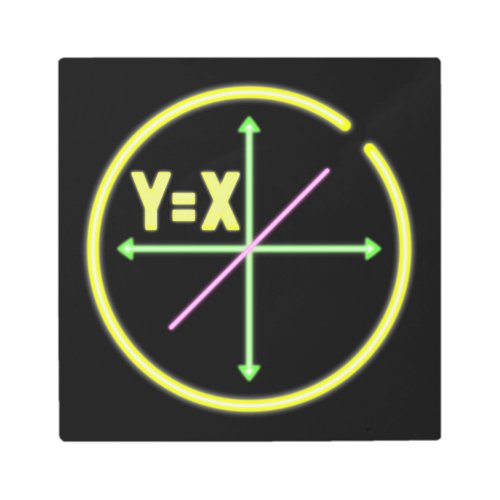 XY Liner equation Math Geek Metal Print