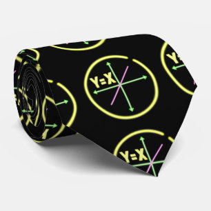 X=Y Liner equation Math Geek Neck Tie