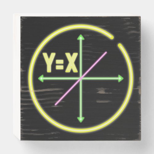 XY Liner equation Math Geek Wooden Box Sign