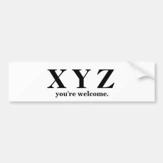 X, Y, Z ABC Game Help! Bumper Sticker