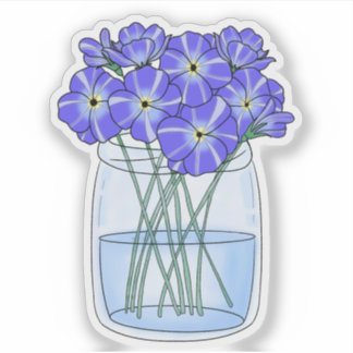 Xaden’s gift- Violets in a jar- Fourth Wing Sticker