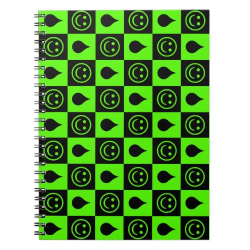 XADREZ FELIZ GREEN BLACK SAMER BRASIL NOTEBOOK