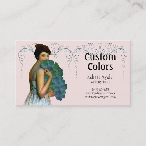 Xahara in Aqua, Green, Pink and Teal Business Cards