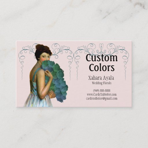 Customizable Xahara in Aqua, Green, Pink and Teal Business Cards