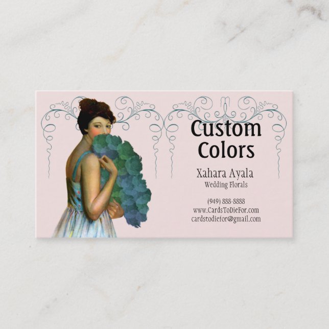 Xahara in Aqua, Green, Pink and Teal Business Card (Front)