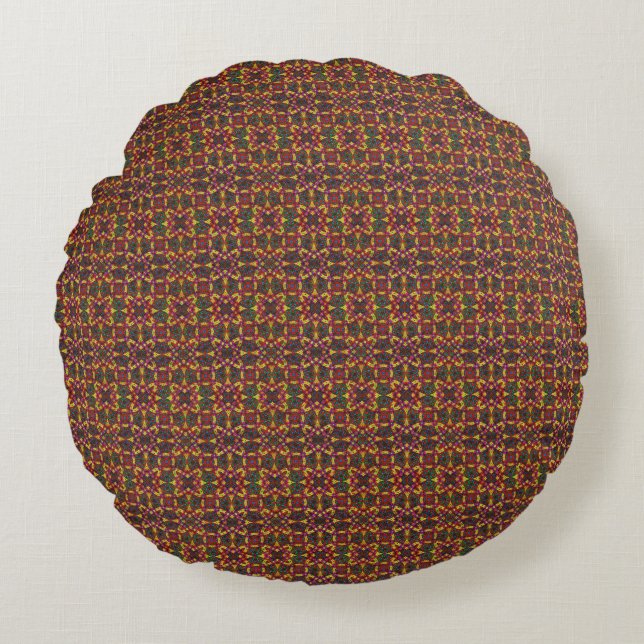 Xaltipac Starbursts Round Pillow (Front)