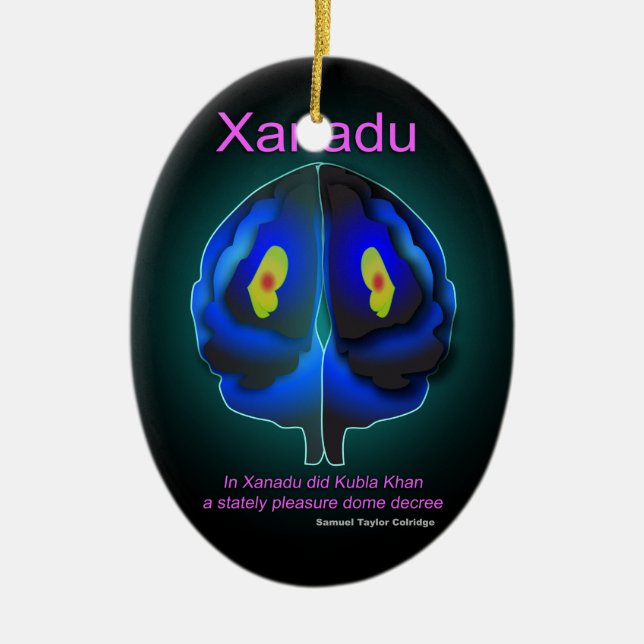 Xanadu Ceramic Ornament (Front)